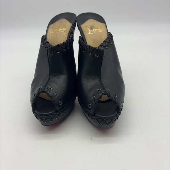 Christian Louboutin Shoes - Christian Louboutin Black and Red Mules